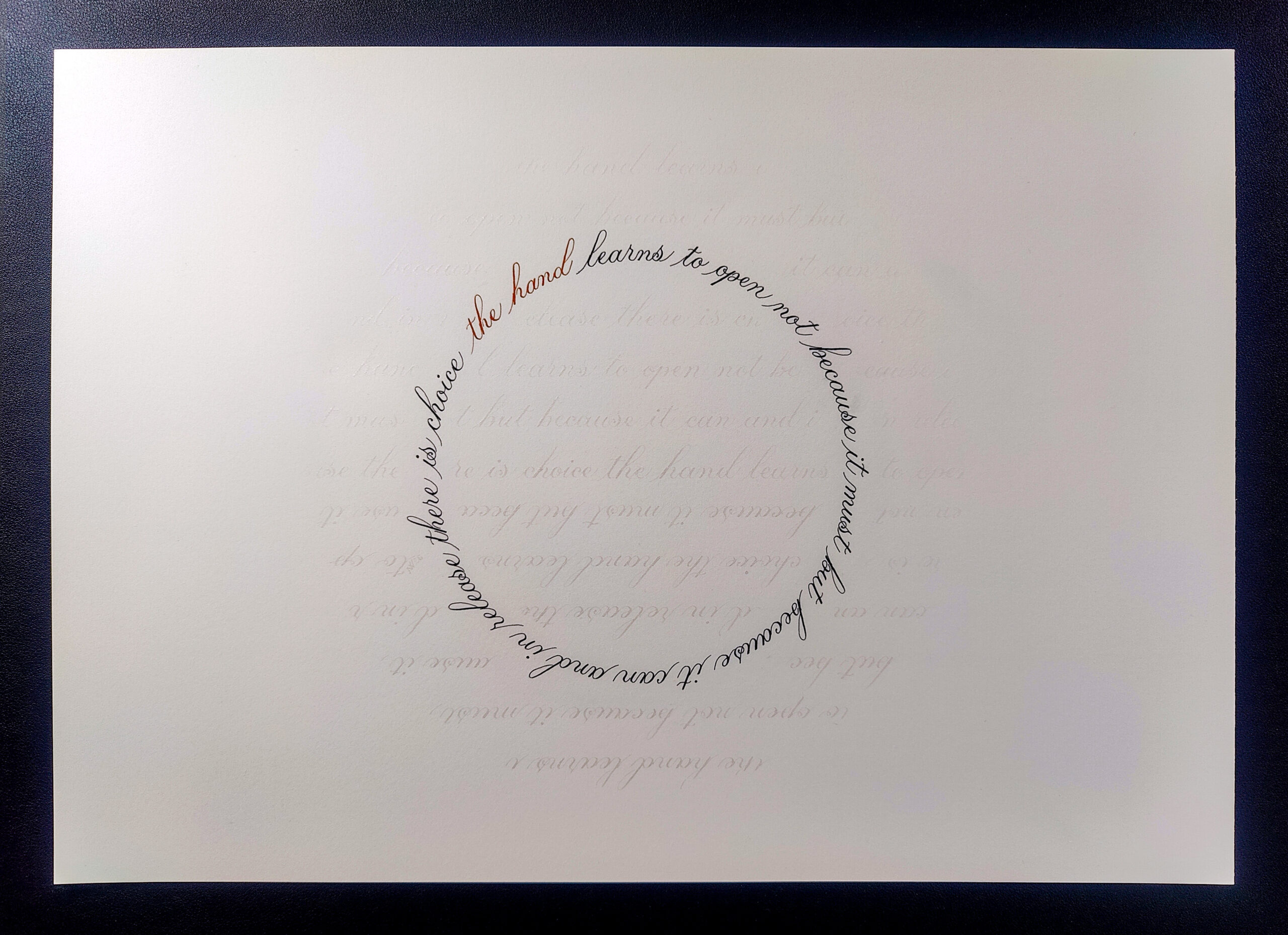 Kalligraphisches Werk in Kreisform